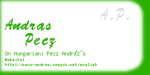 andras pecz business card